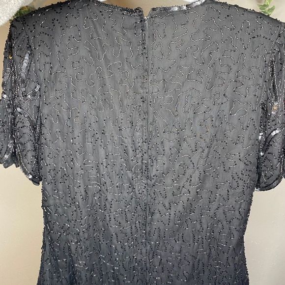 Steamy vintage beaded blouse Medium - Picture 3 of 7